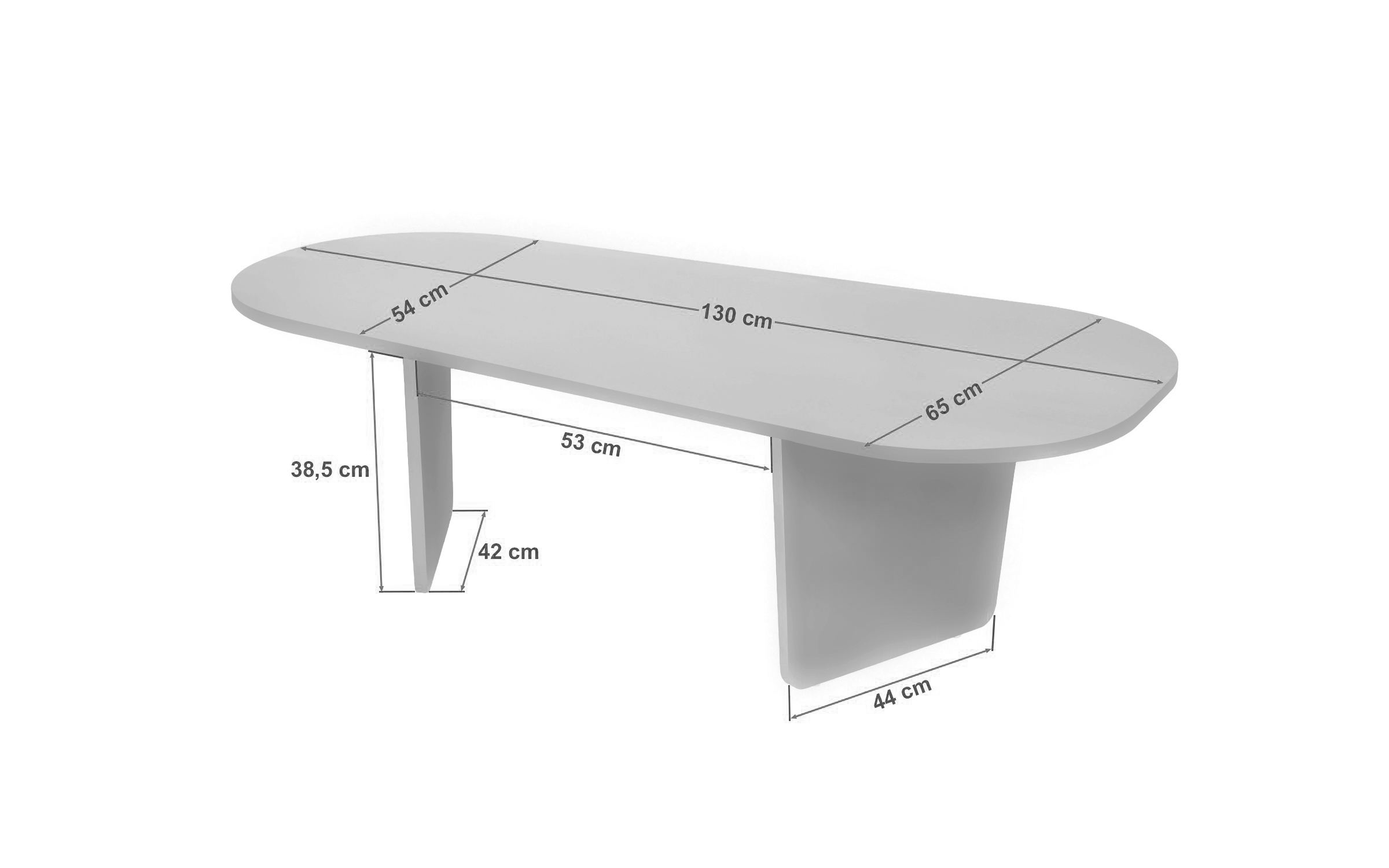 Masuta de cafea Ovalis, stejar  2